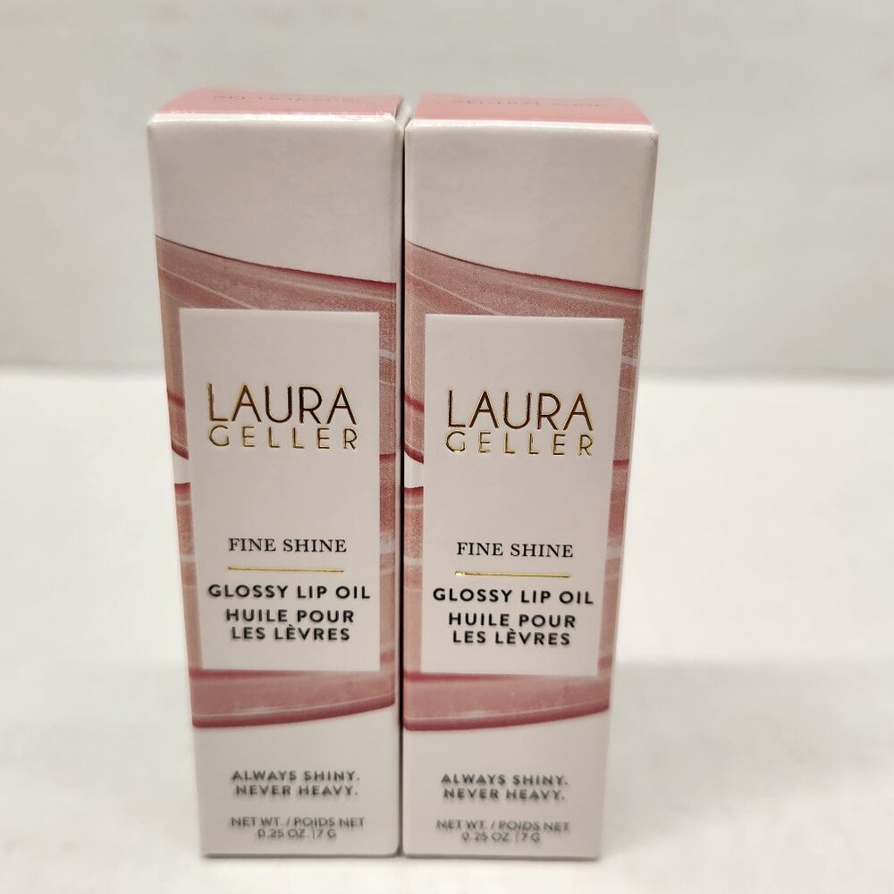 Laura Geller Fine Shine Glossy Lip Oil Mauve Along 2 Pack